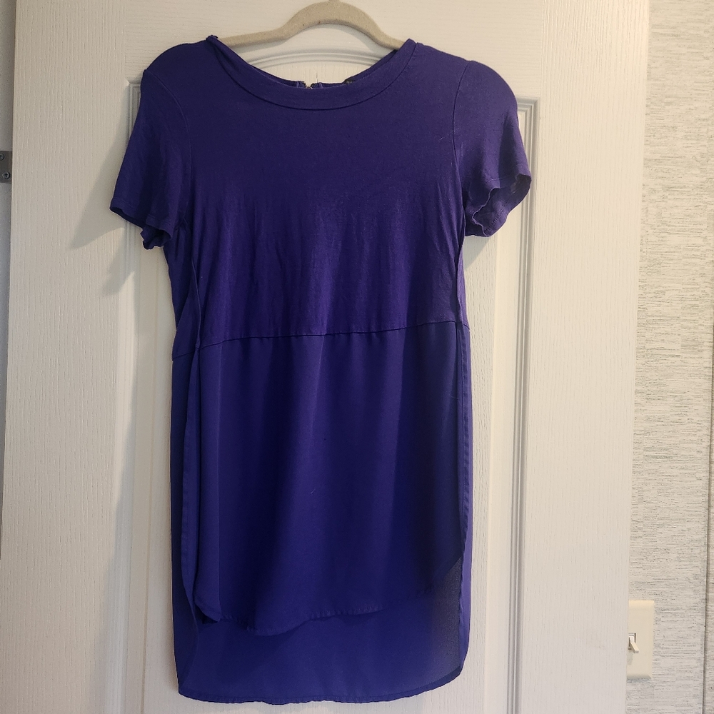 Mossimo Purplish Blue Short Sleeve Tinic Size Xs Euc